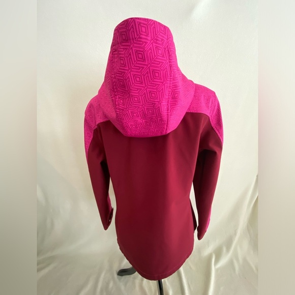 Free Tech Hooded Jacket Women's Large (12-14) Full Zip Two-Tone Activewear EUC - Picture 3 of 10